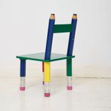 Ensemble portemanteau et chaise Pierre Sala, 1980