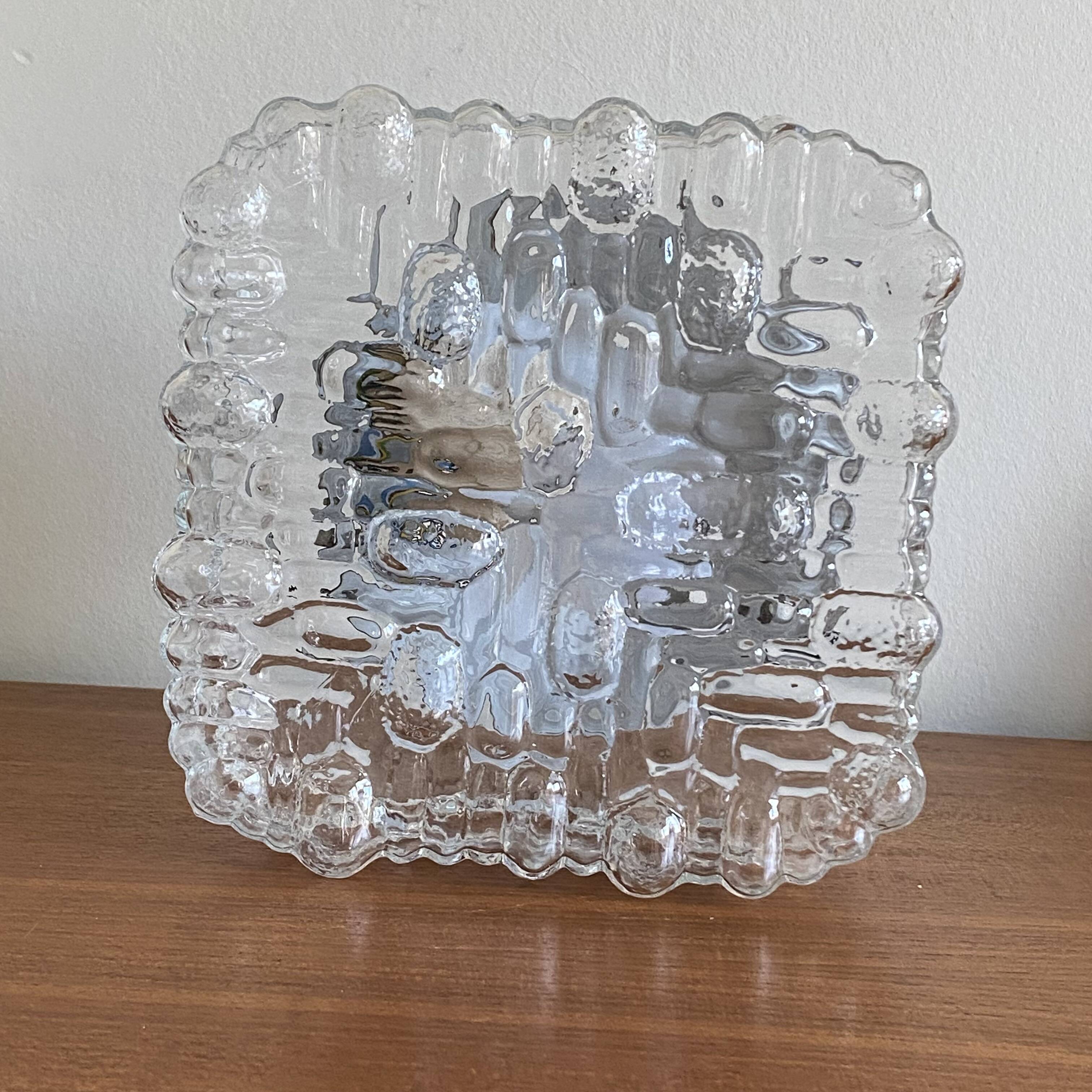 Small minimalist glass wall light ceiling lamp 1970 1980