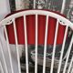 Swedish armchair circle Yngve Ekström, white and red