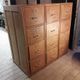 Former furniture of notary in oak 12 drawers 1930