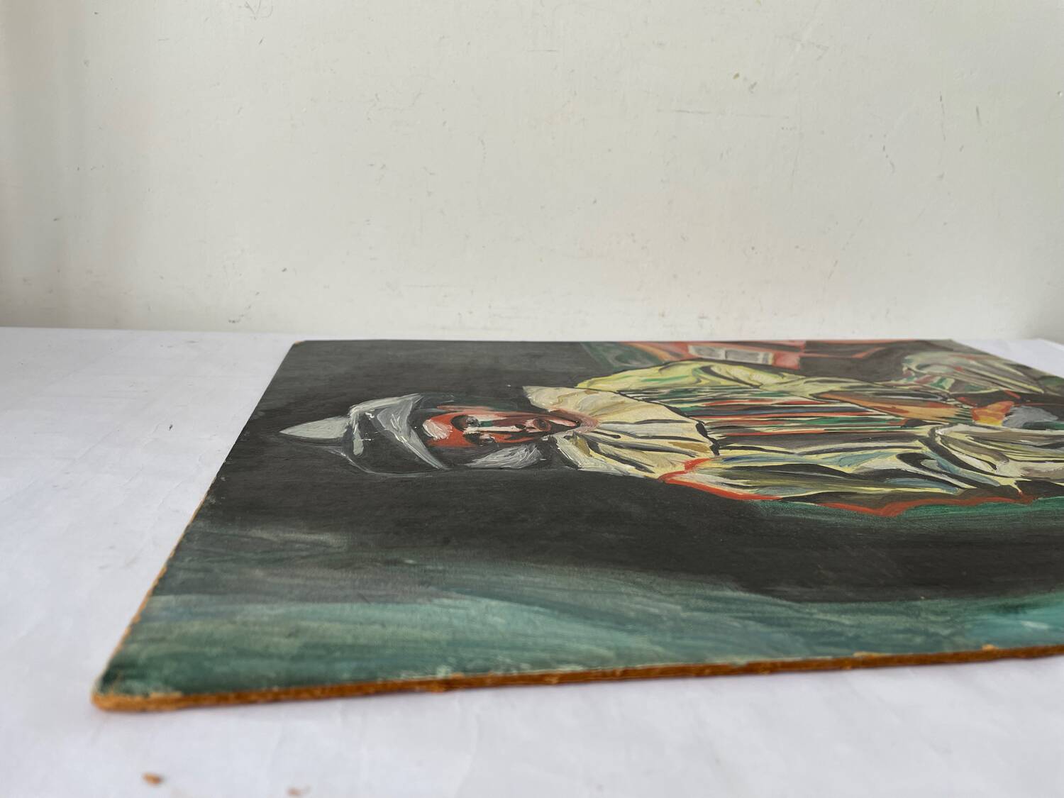 Tableau huile sur bois