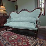 Mint blue vintage baroque canapé