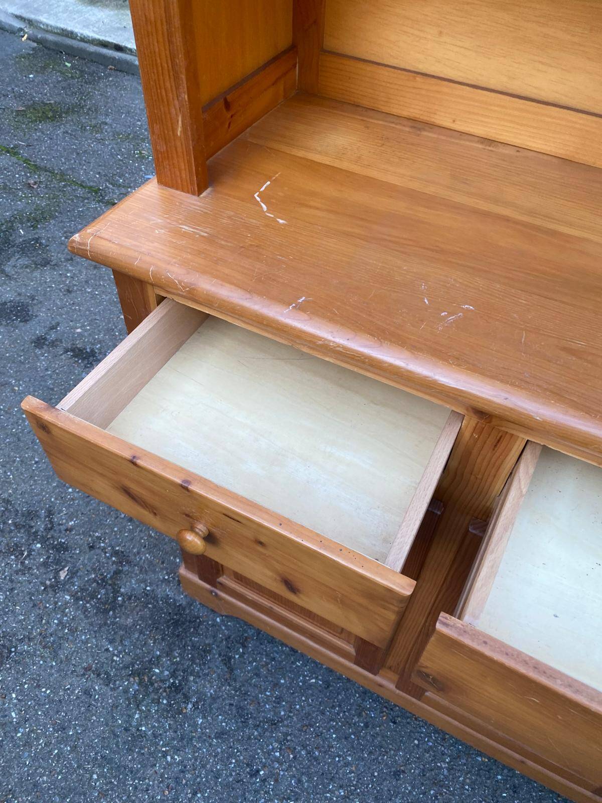 Scandinavian wardrobe in solid pine from the 1980s.