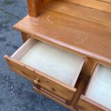 Scandinavian wardrobe in solid pine from the 1980s.