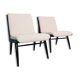 2x 'boomerang' h. mitzlaff, e. schmidt for soloform, bouclé lounge chairs, 1953