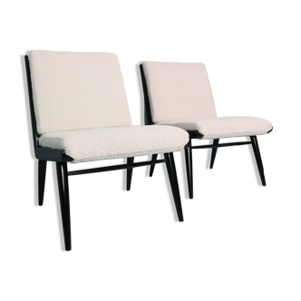 2x 'boomerang' h. mitzlaff, e. schmidt pour soloform, chaises longues bouclées, 1953
