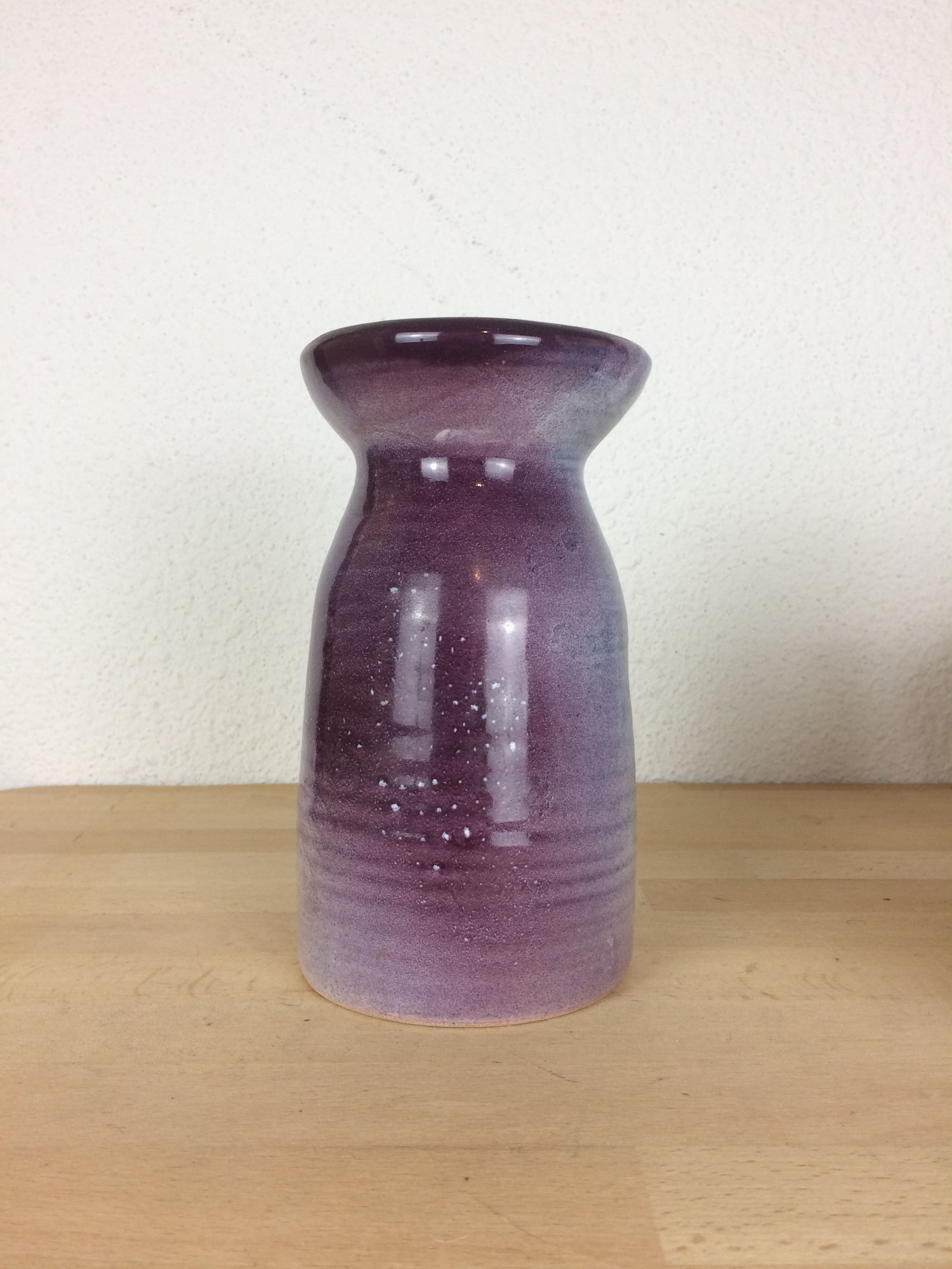 Vase Caves Dieulefit in purple ceramic