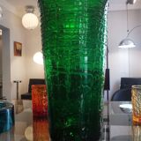 Vase vintage XXL en verre impression "Croco"