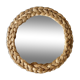 Mirror in braided natural material 70s 33cm