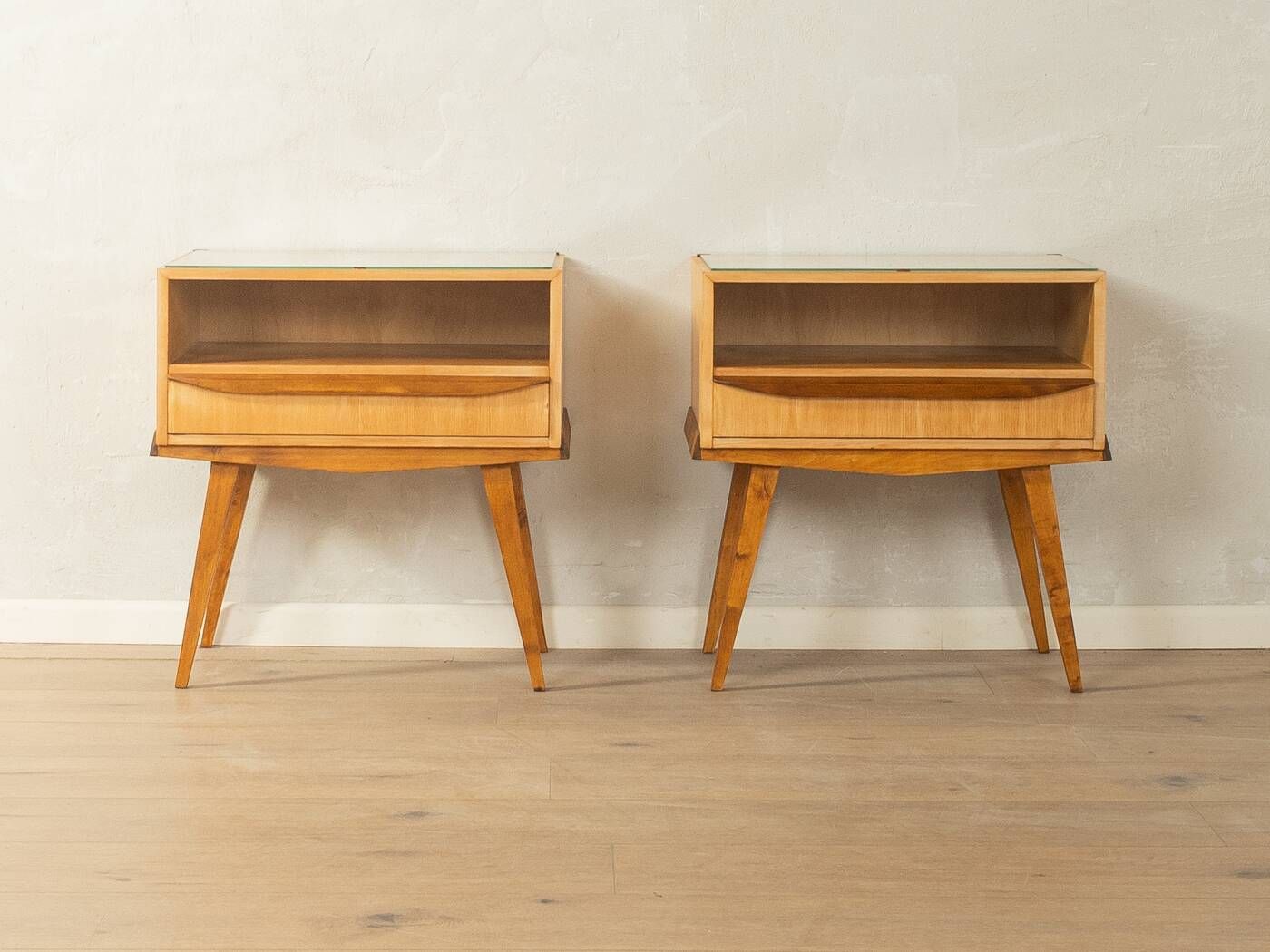 Rare bedside tables from the 1950s by Helmut Magg for WK Möbel