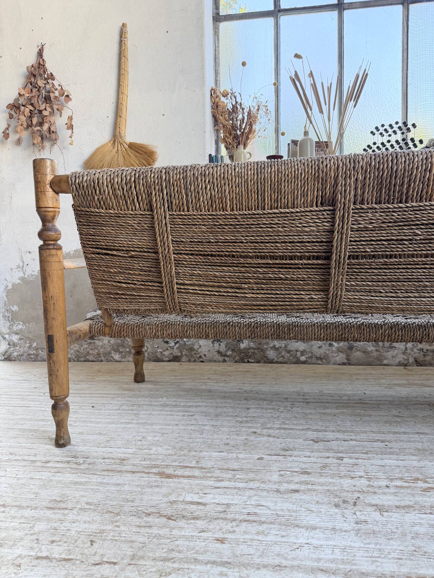 Audoux and Minet cord bench