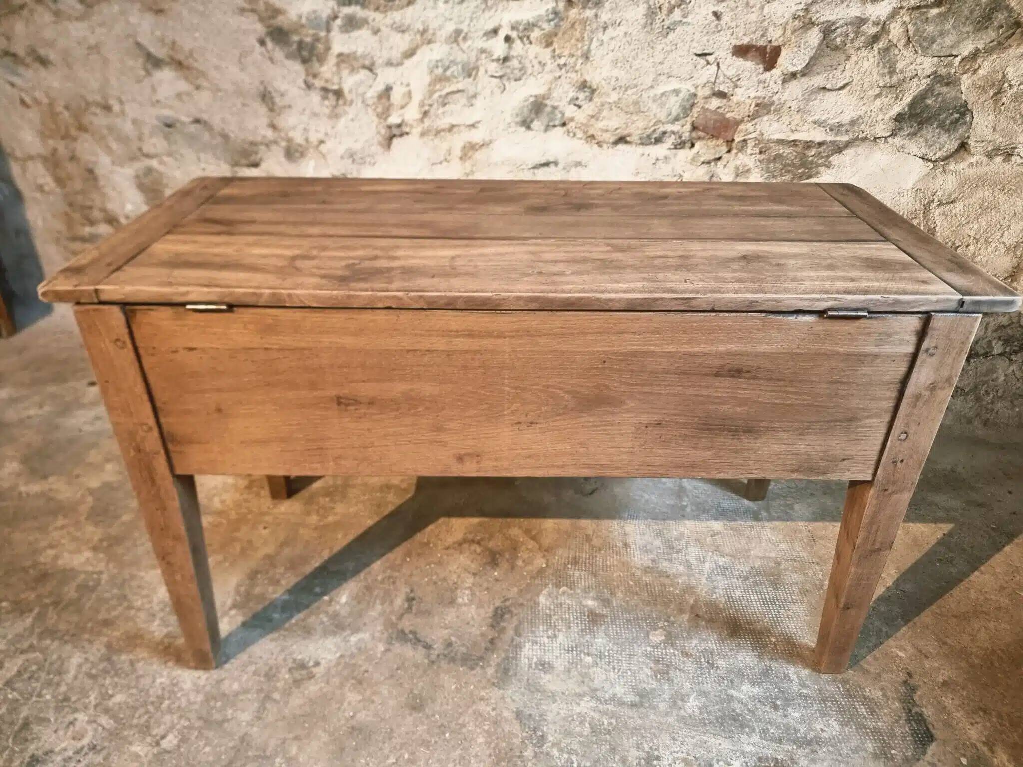 Ancien pétrin français en chêne, XIXe siècle