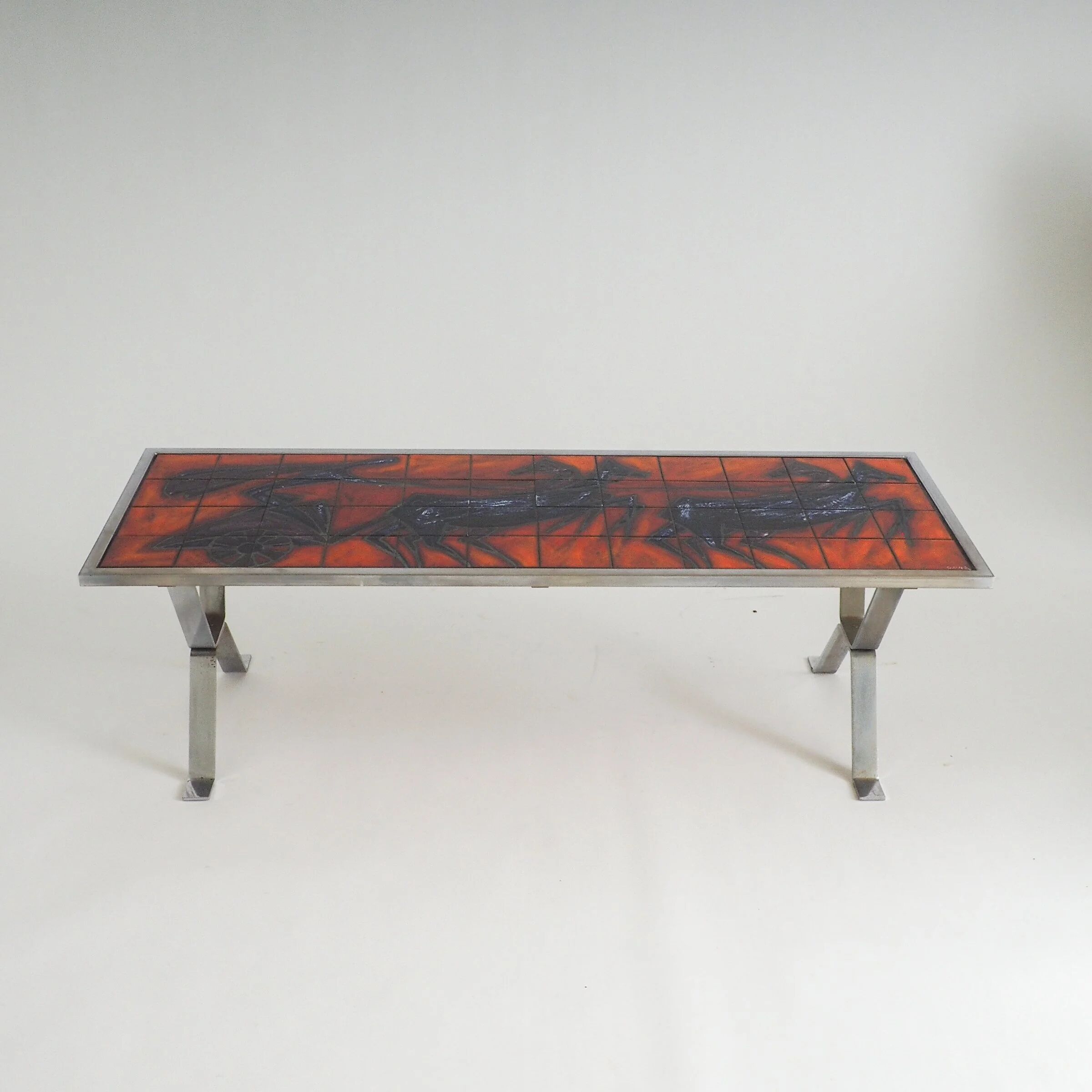 Mid-century modern tiled coffee table by Bayer