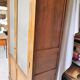 Cabinet old type pharmacy two wooden doors granitées