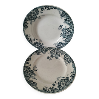 Duo of Moulin des Loups & Hamage plates, Marie-Louise model
