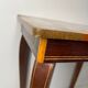 Small antique Italian inlaid table with Swiss music box.