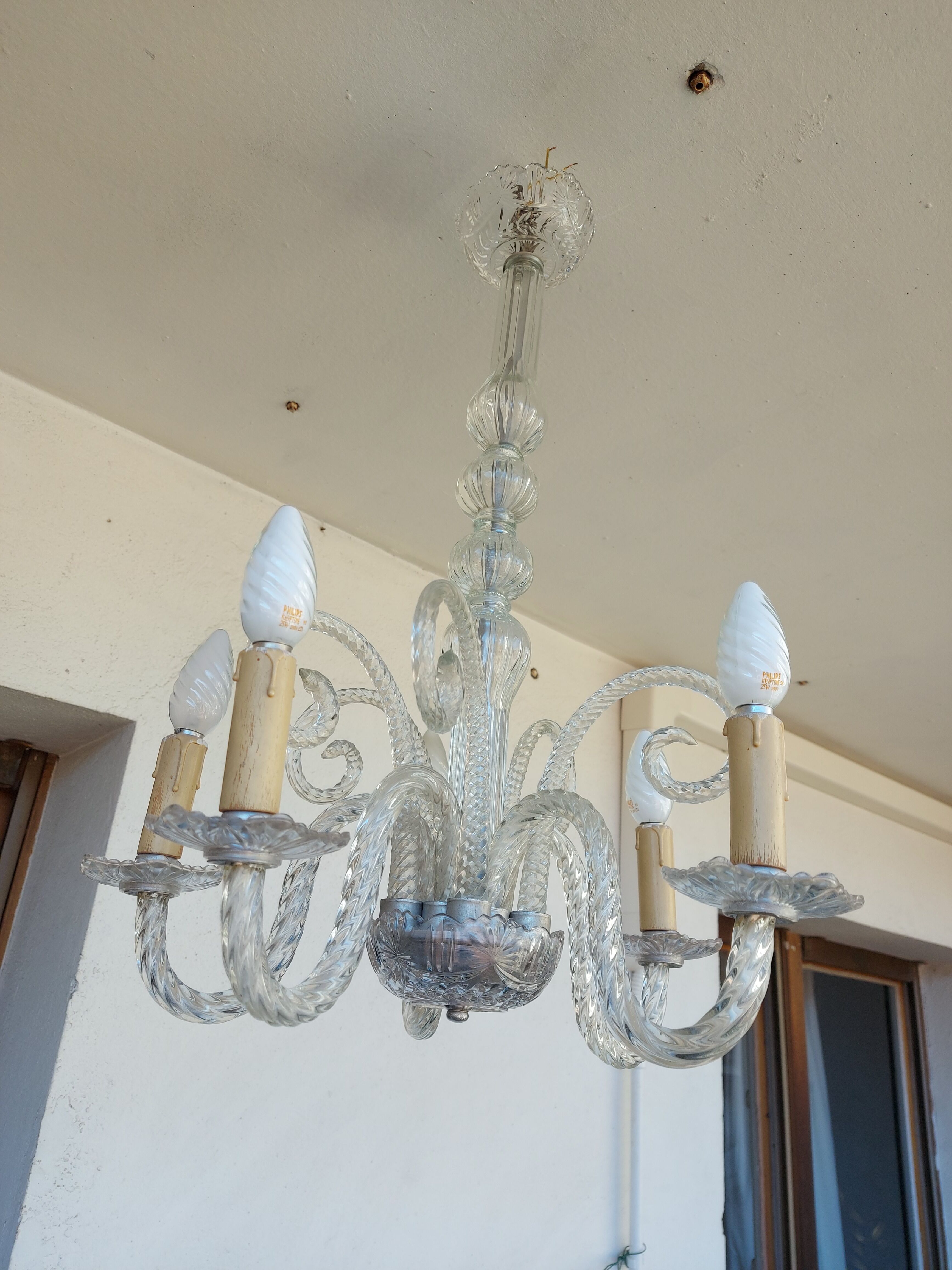 Murano 5-branched chandelier