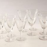 Set of 6 chiseled stemmed glasses