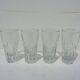 4 old transparent glass pastis glasses