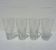4 anciens verres à pastis en verre transparent