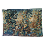 old tapestry with greenery and birds decoration