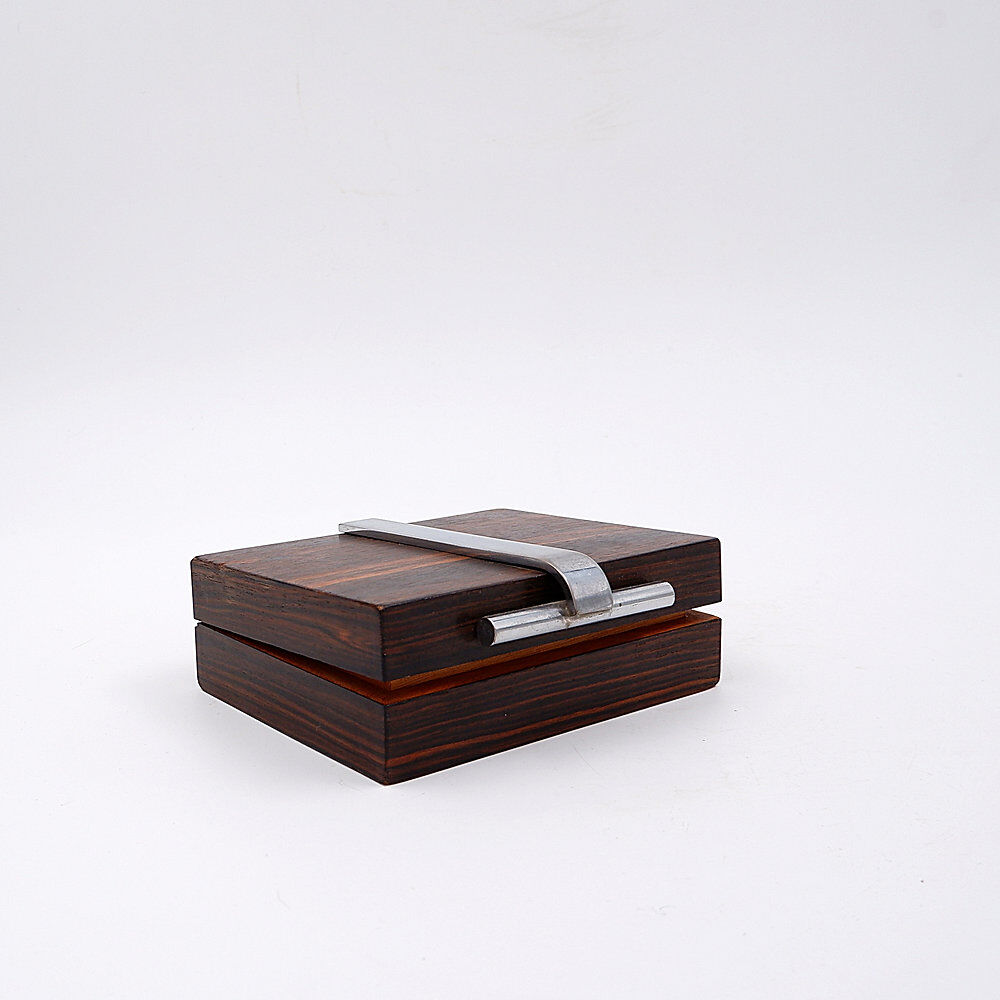 Art Deco box in wood and metal attributed to the DESNY House - 1930s