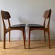 4 Danish chairs in oak and teak, 1960s