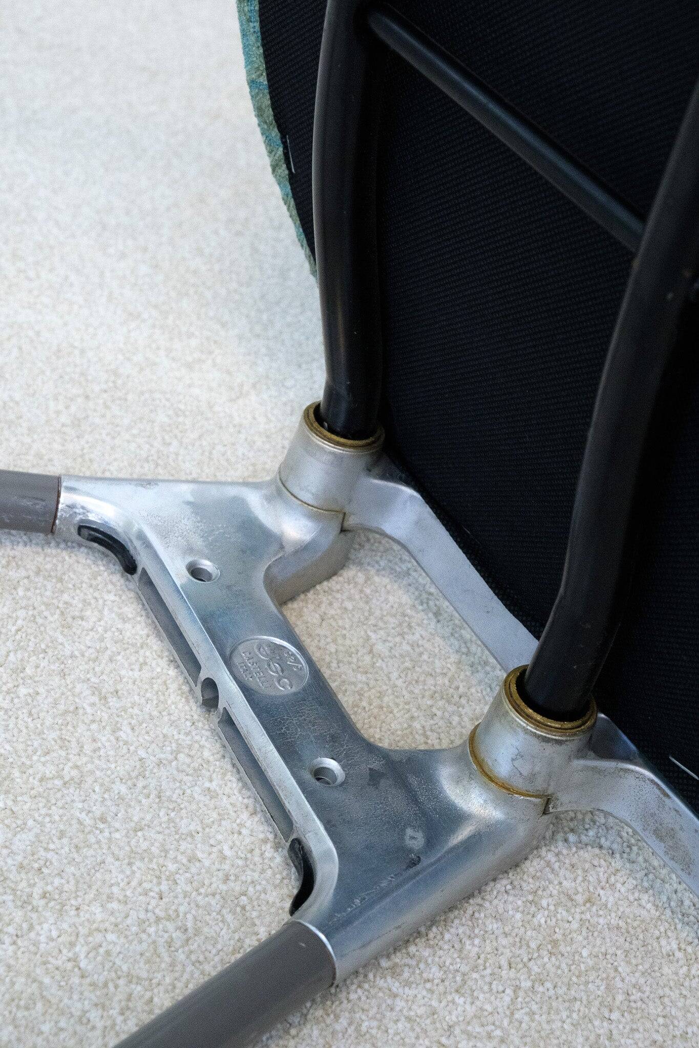 Set of Six Castelli (DSC 106) stacking dining chairs by Giancarlo Piretti from 1965, Italy