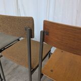 Set of 4 - Mix & Match Vintage Industrial Dining Chairs - 1970s Stol Kamnik