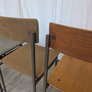 Set of 4 - Mix & Match Vintage Industrial Dining Chairs - 1970s Stol Kamnik
