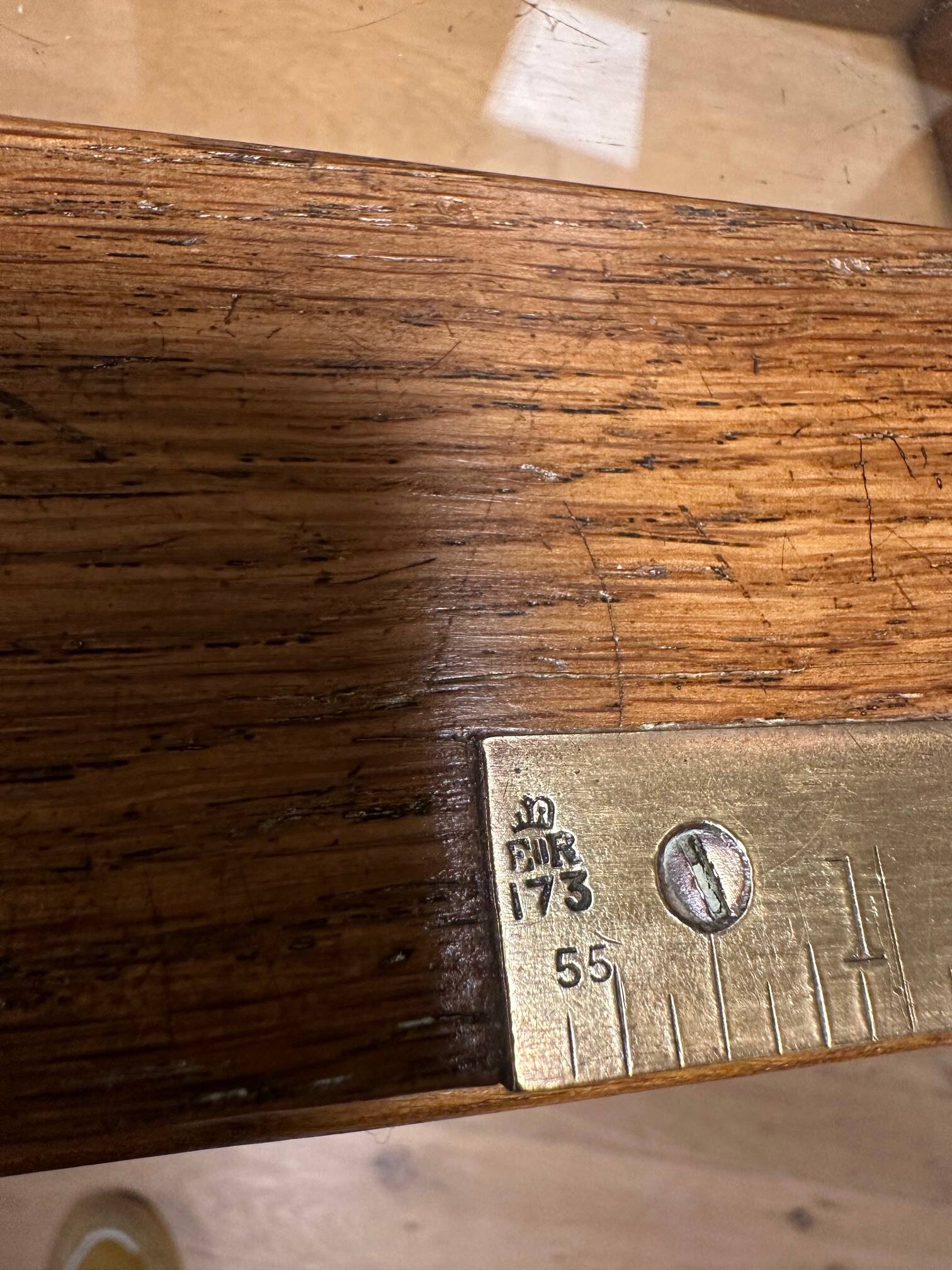 Old oak display counter with 24 drawers