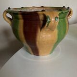 Cache-pot jardinière en terre vernissée Sud Ouest