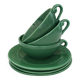 Set of 3 green cups