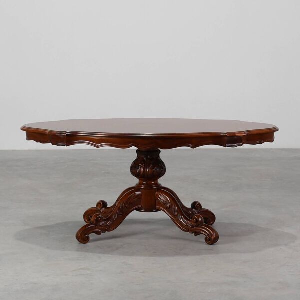 Table basse ovale en cerisier victorien, Angleterre, vers 1850