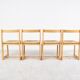 6 vintage oak and wicker dining chairs, 1960s