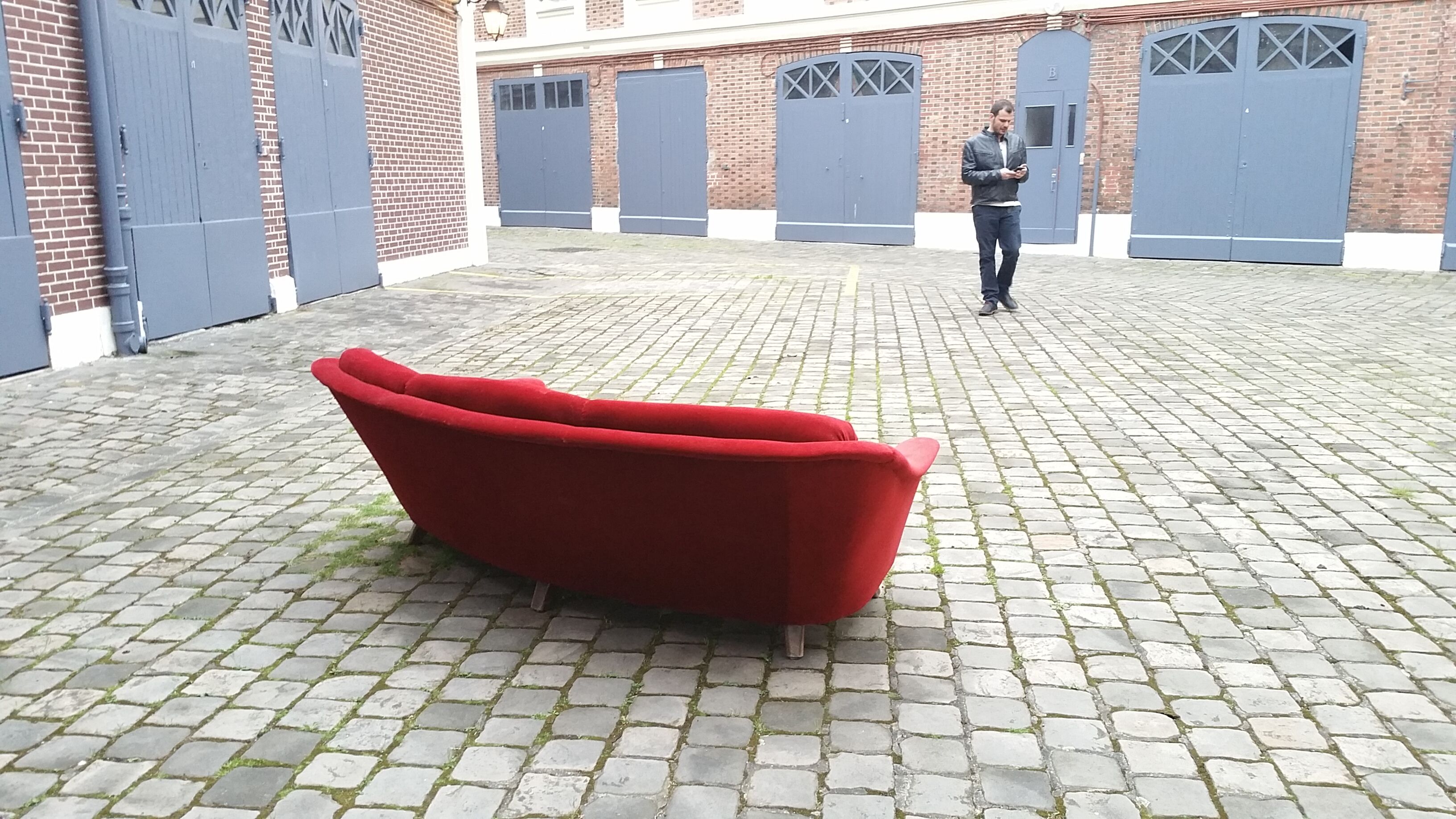 Arc years 50/60 Curved Arc styl Italian sofa