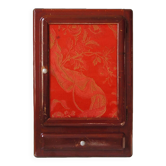Medicine cabinet in red lacquered wood “Blood of beef”, Circa 1930