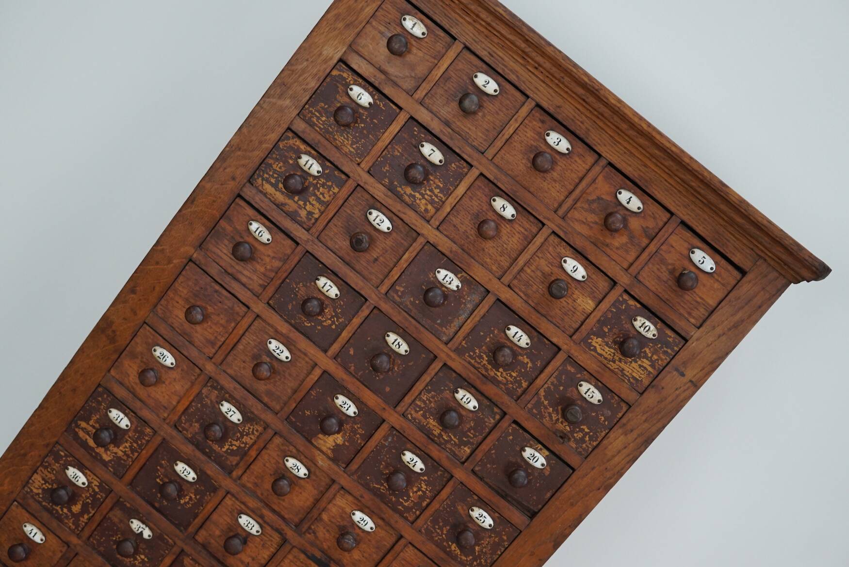 Jeweller's / Watchmaker's Cabinet in French Oak, Early 20th Century