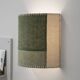 Small blonde wall light - shades of green