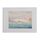 Camille COMBE: The glaciers of Spitsbergen, Original signed monotype