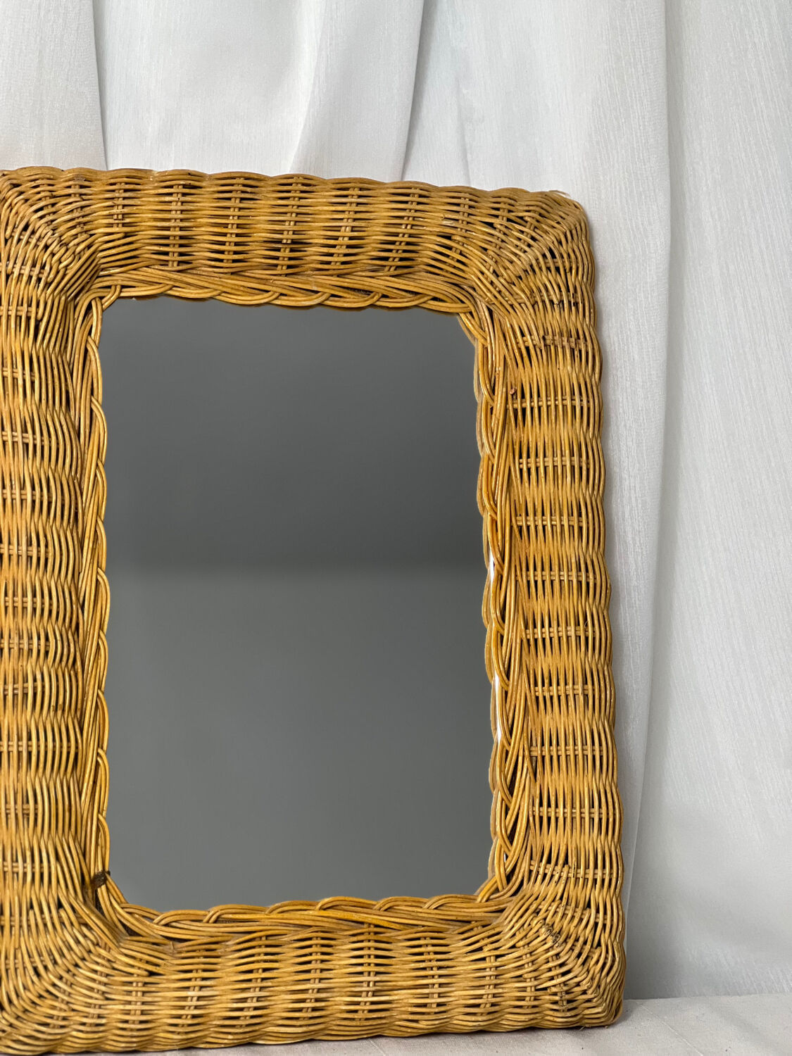 Wicker mirror
