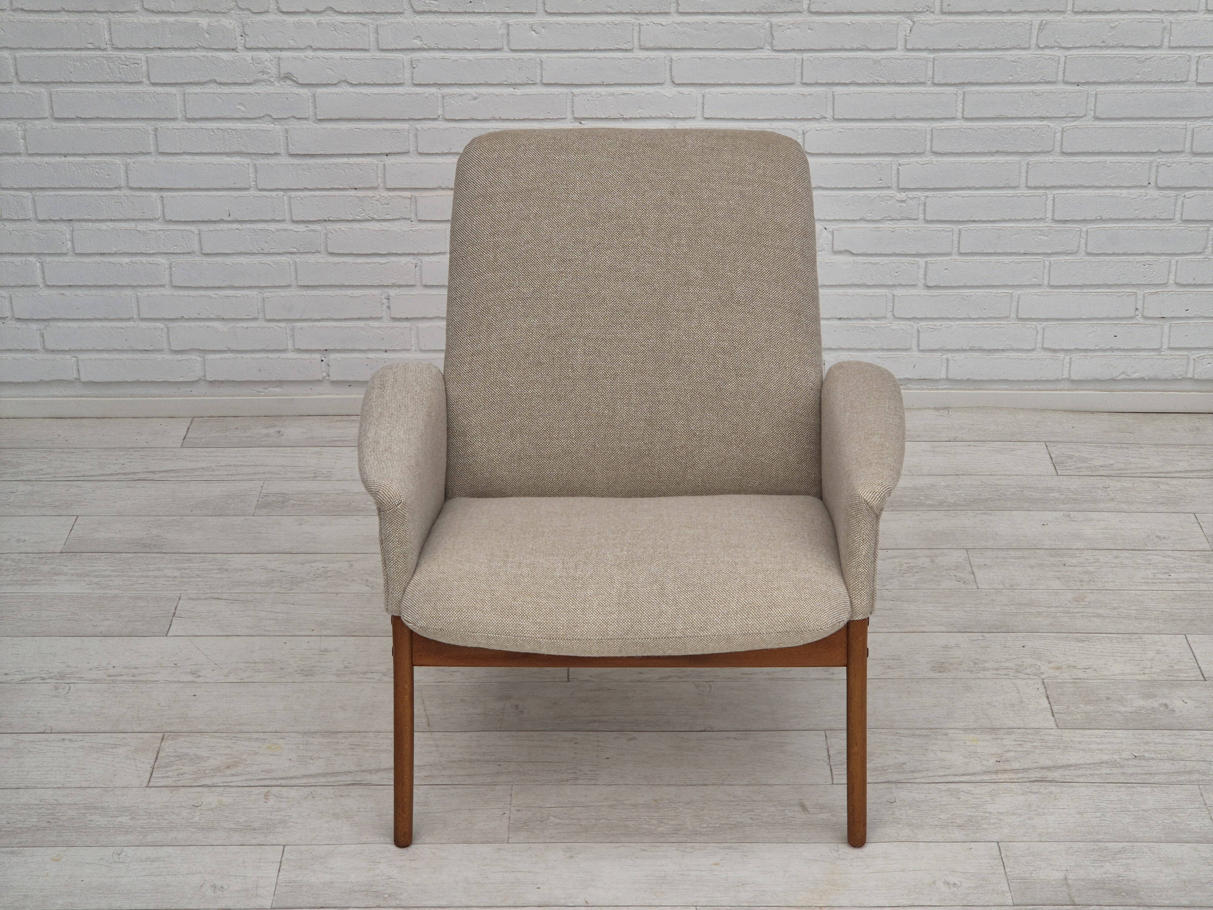 1960s, Danish design by Alf Svensson for Fritz Hansen, reupholstered easy chair model 4331.
