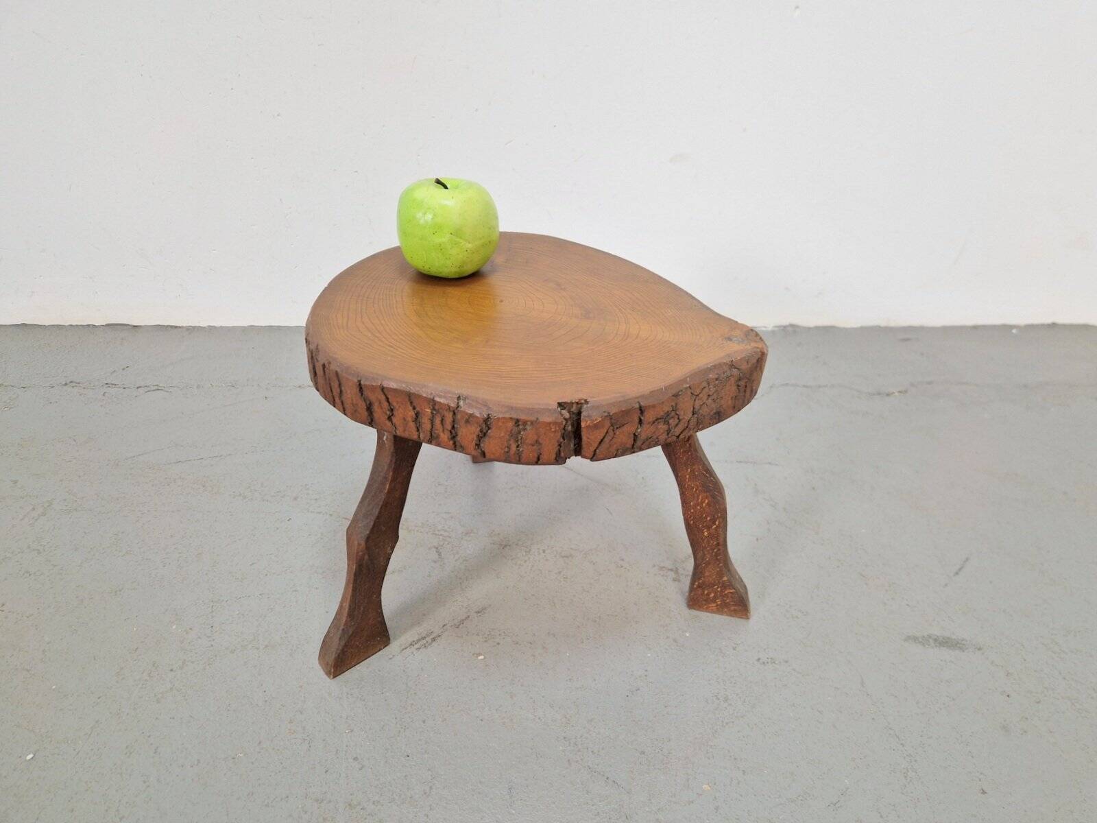 Mid-Century Brutalist Tree Trunk Side Table, 1960s