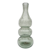 Vase soliflore vintage en verre soufflé et bullé