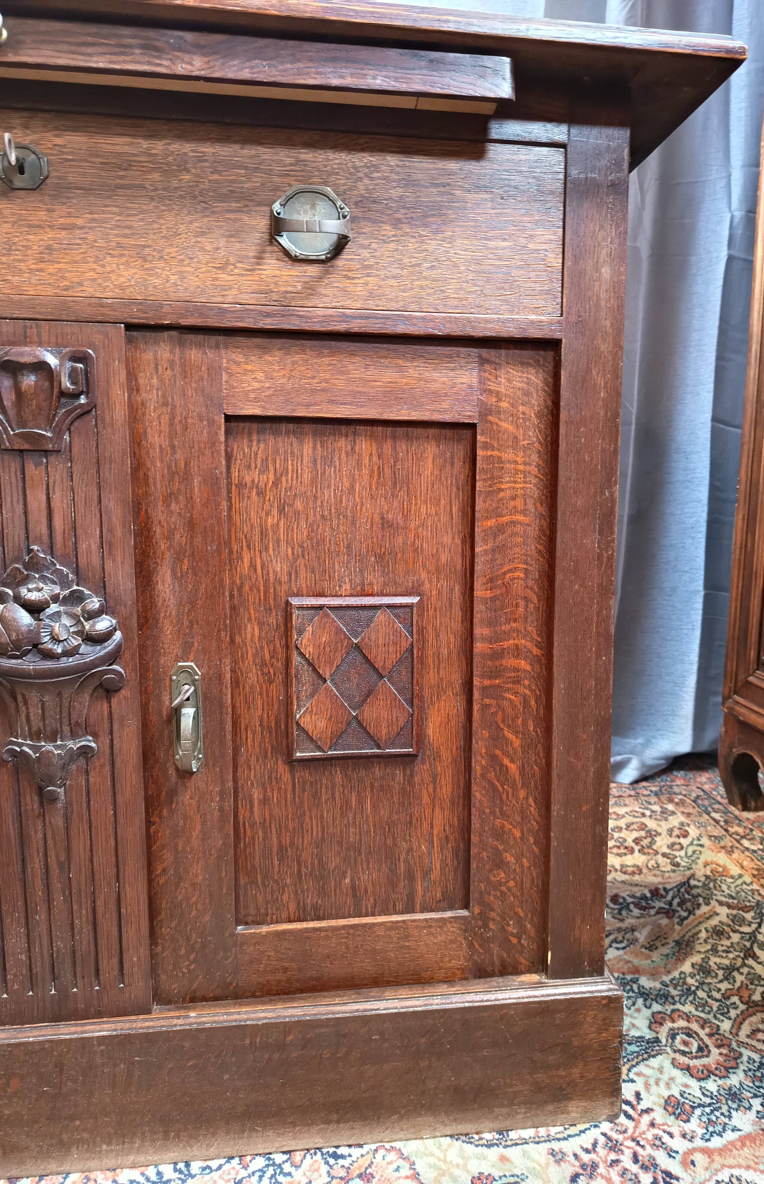 Art Deco oak sideboard