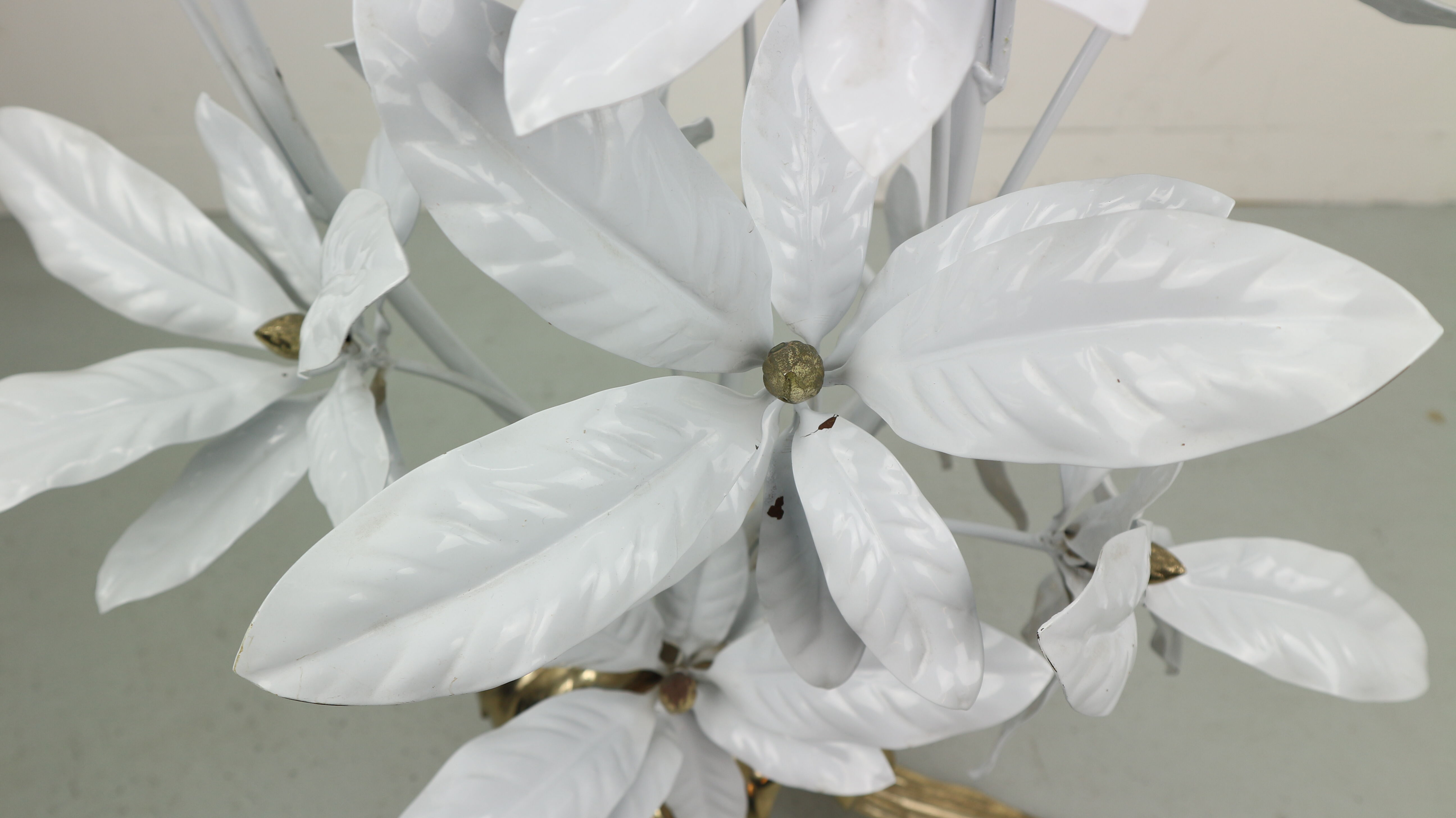 Flower Brass Floor Lamp, 1970s