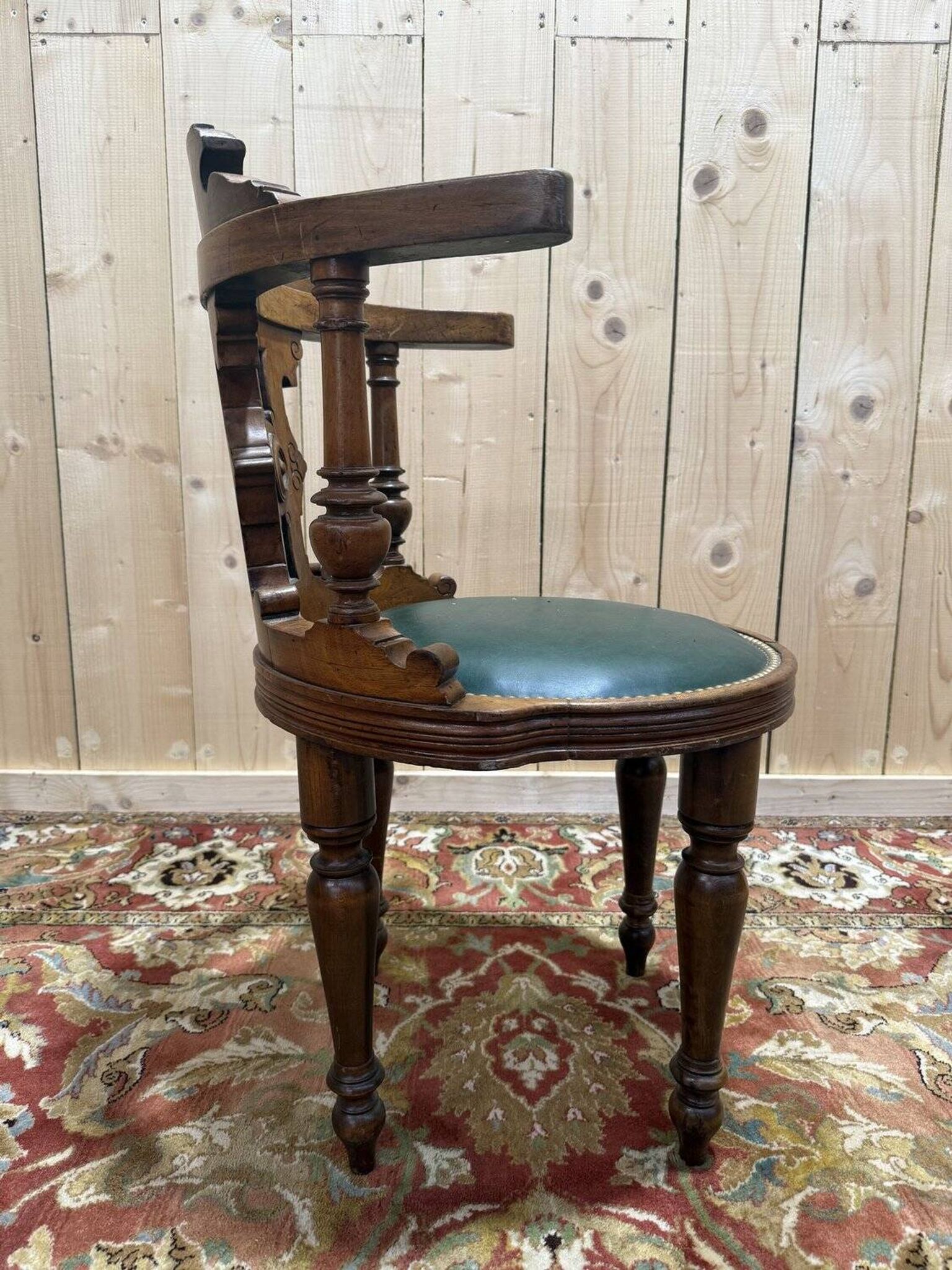 Fauteuil de bureau à en noyer Napoléon III