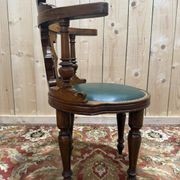 Fauteuil de bureau à en noyer Napoléon III