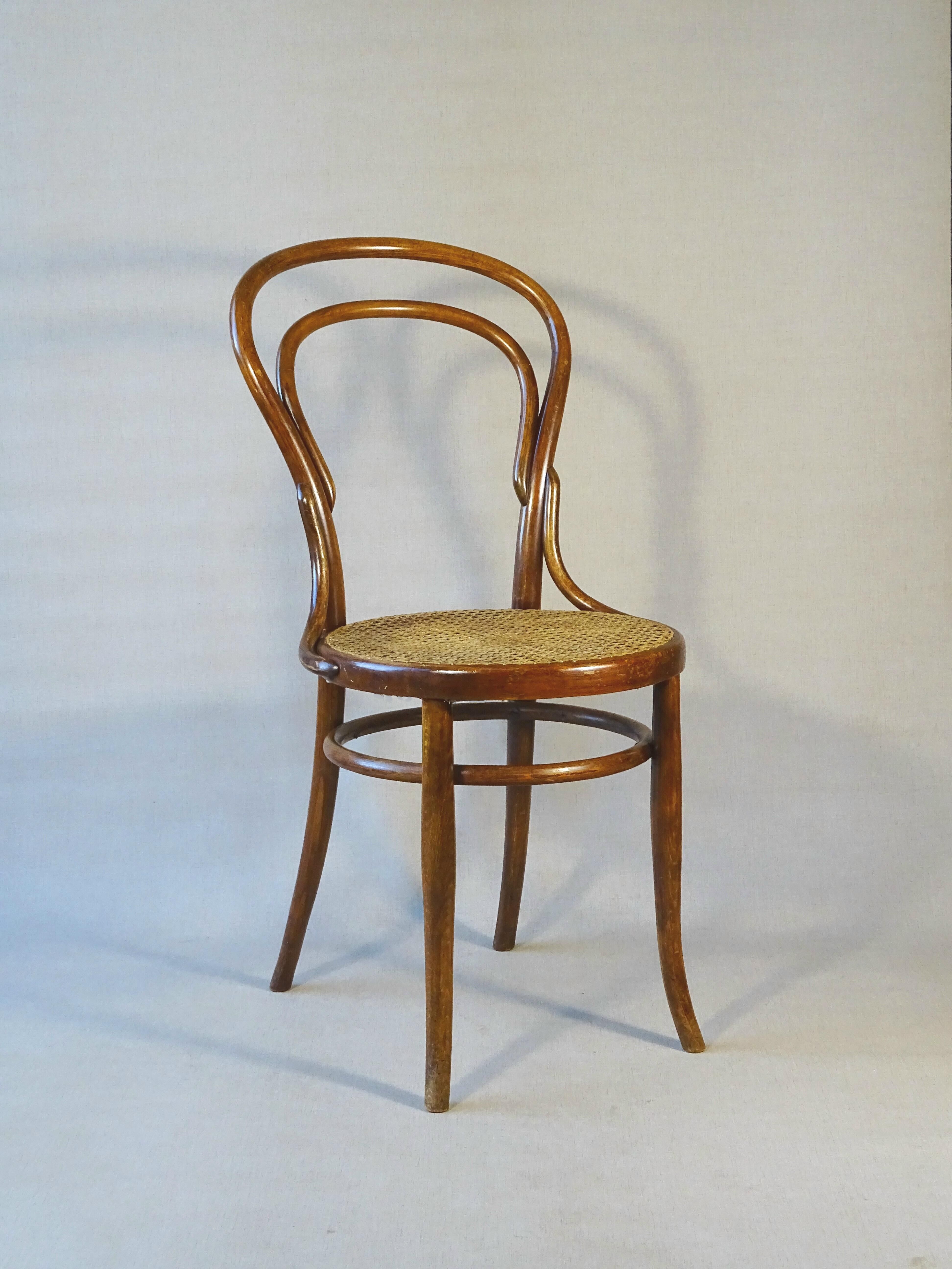 Bistro chair N°14 new canework, KOHN 1890