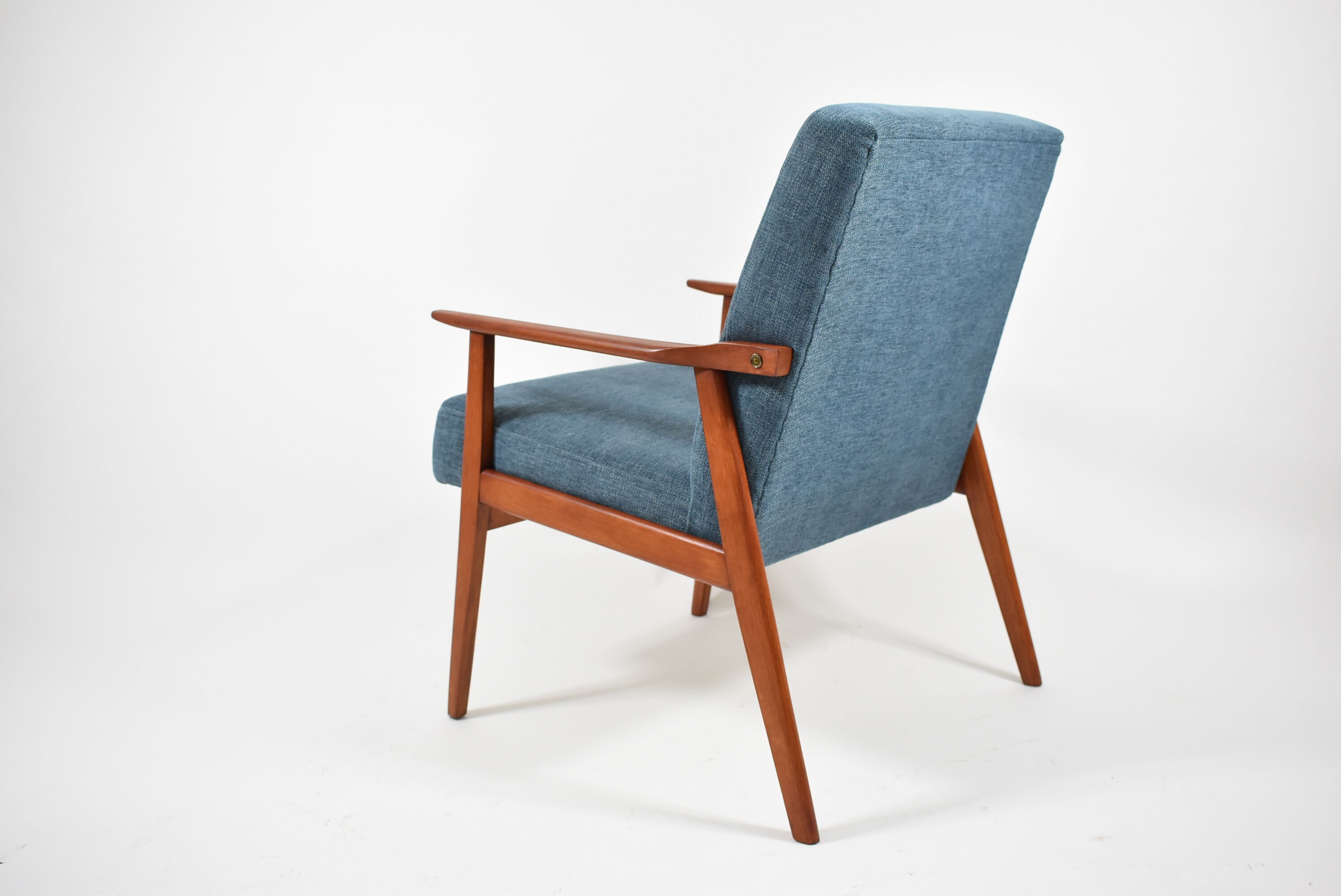 Original club armchair "Snieżnik" 1960s, blue